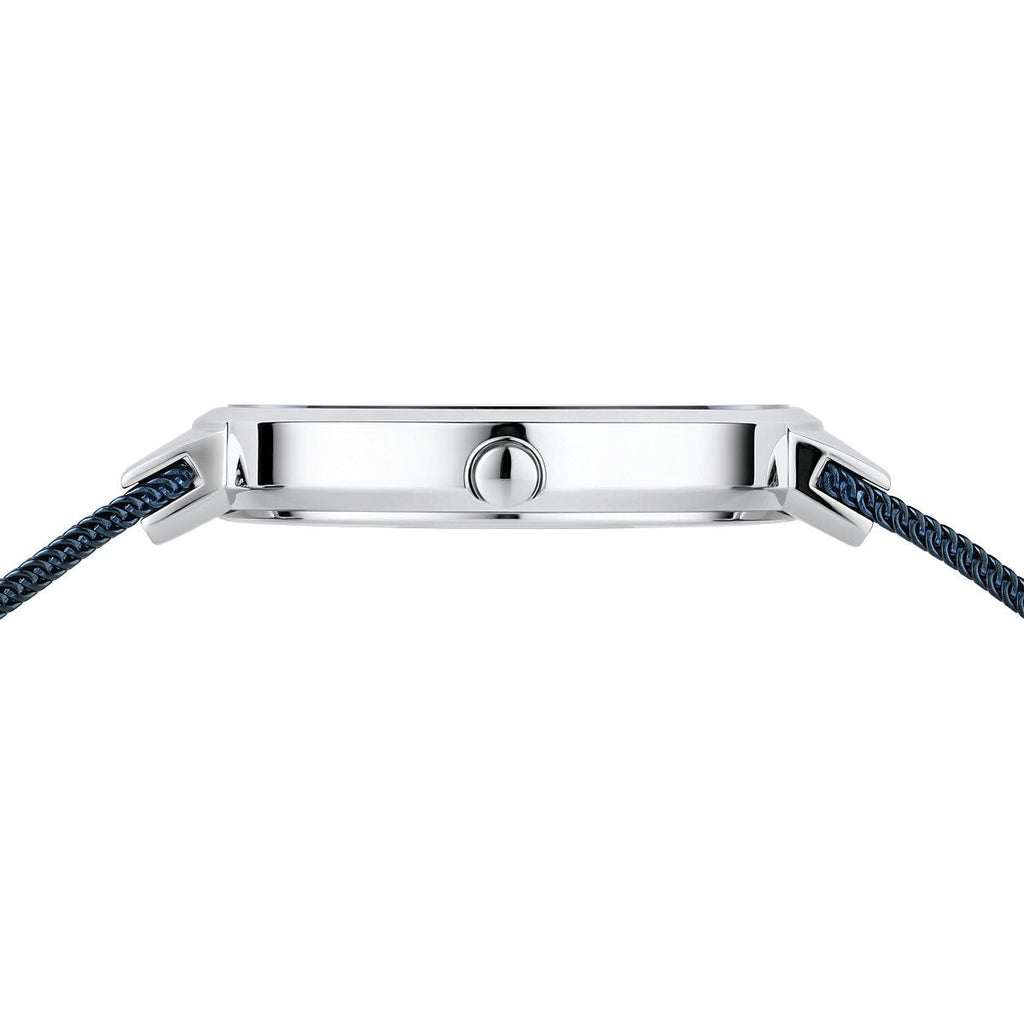 Bering Damenuhr 14531-307 Blau Silber Edelstahl Armbanduhr mit Milanaiseband elegant modern