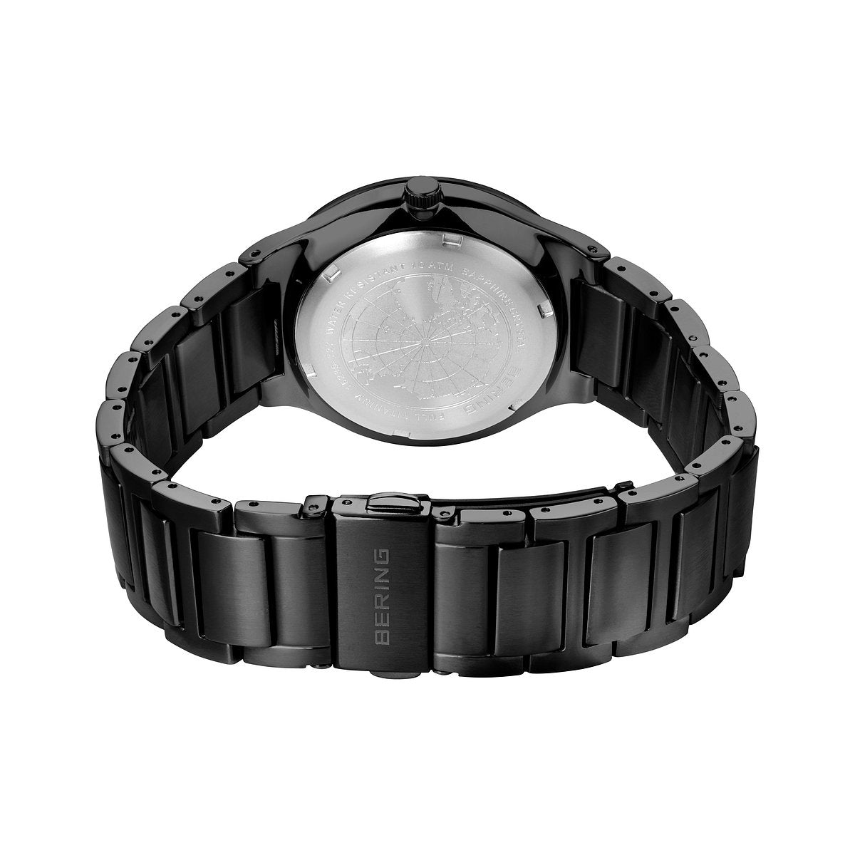 Bering Herrenuhr 15239-727 Solar Titan Schwarz Blau ultraleicht