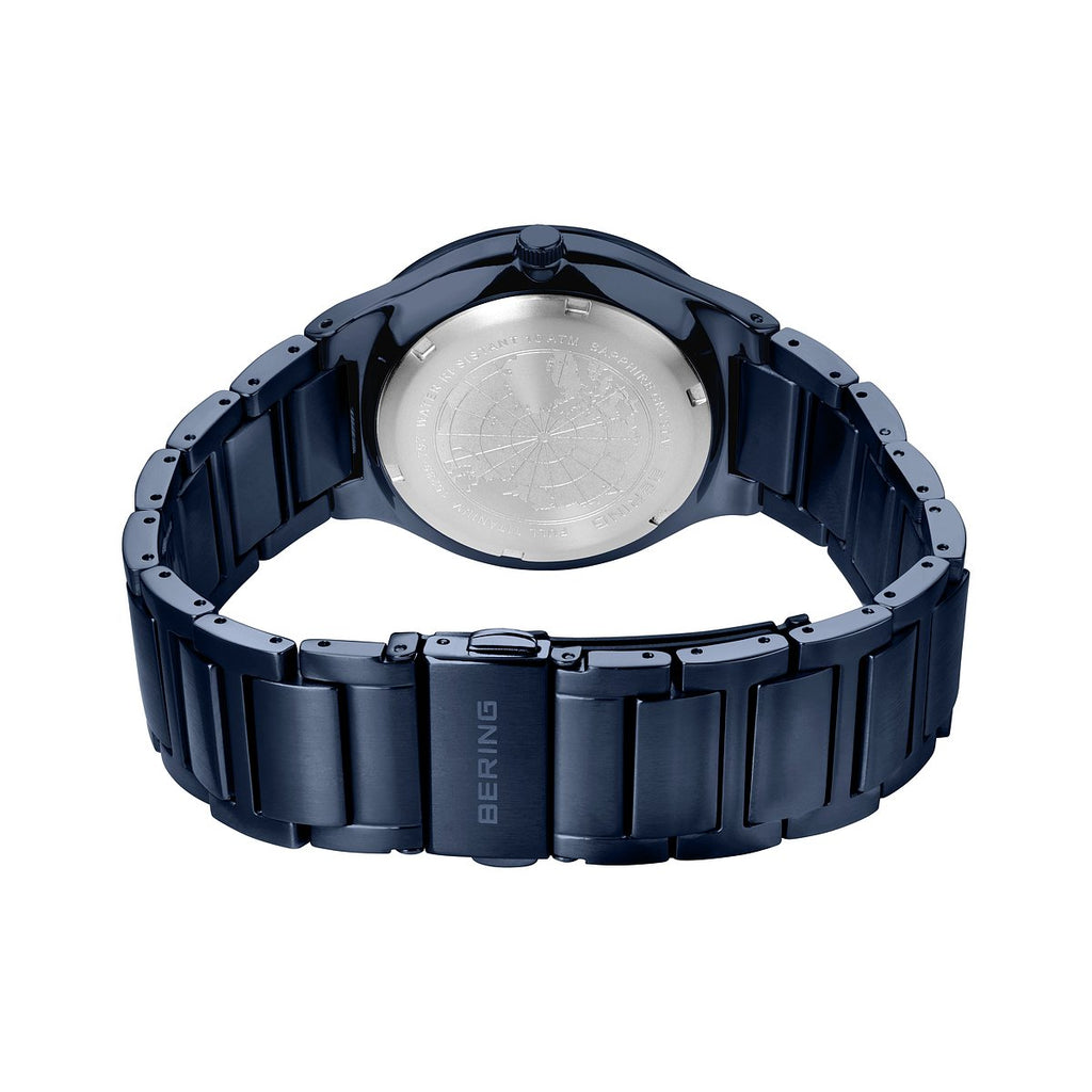Bering Herrenuhr 15239-797 Solar Titan Blau Herrenuhr modern