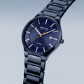 Bering Herrenuhr 15239-797 Solar Titan Blau Herrenuhr modern