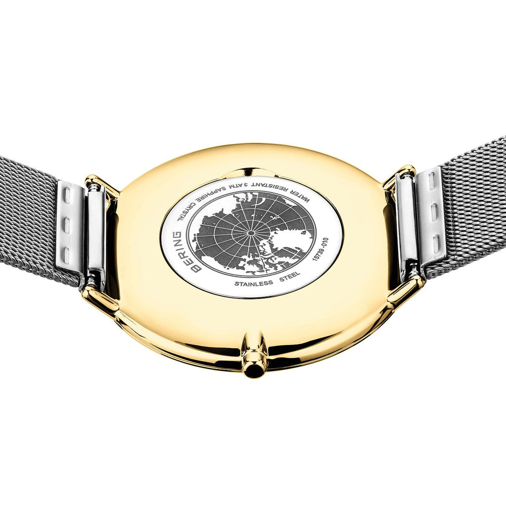 Bering Damenuhr 15739-010 Silber Gold Milanaisearmband elegant bicolor