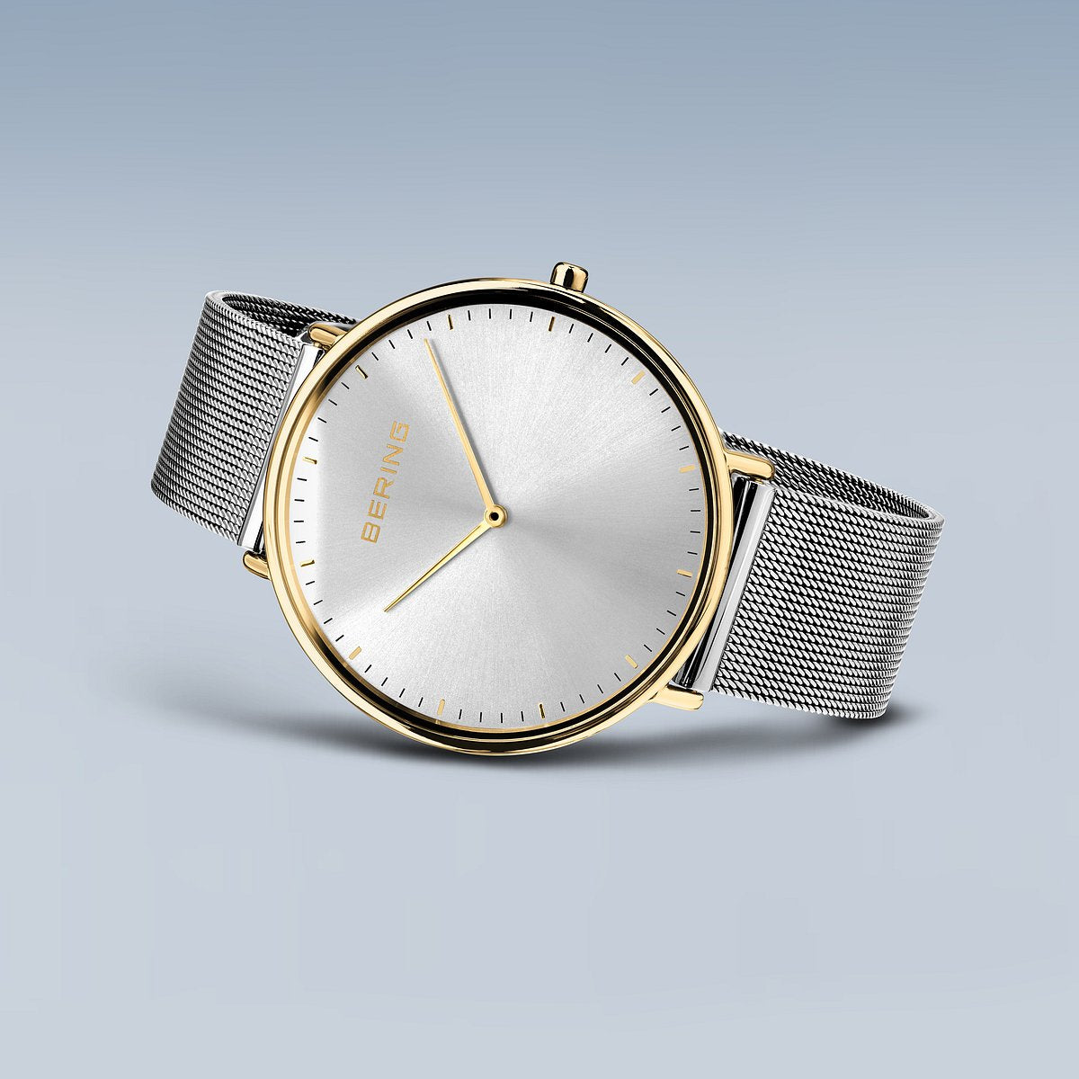 Bering Damenuhr 15739-010 Silber Gold Milanaisearmband elegant bicolor
