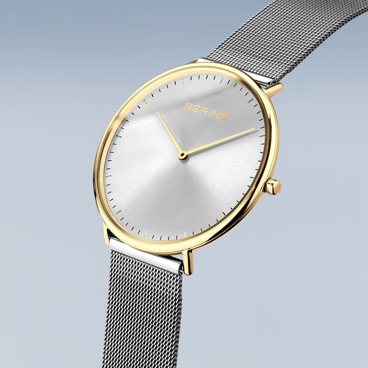 Bering Damenuhr 15739-010 Silber Gold Milanaisearmband elegant bicolor