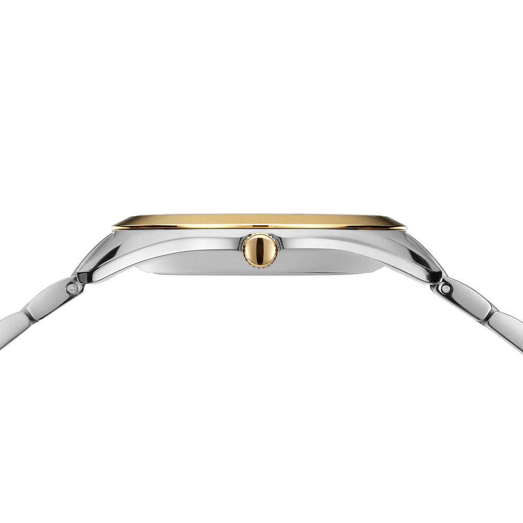 Bering Damenuhr 17331-710 Solar Perlmutt Bicolor Edelstahl Gold Silber
