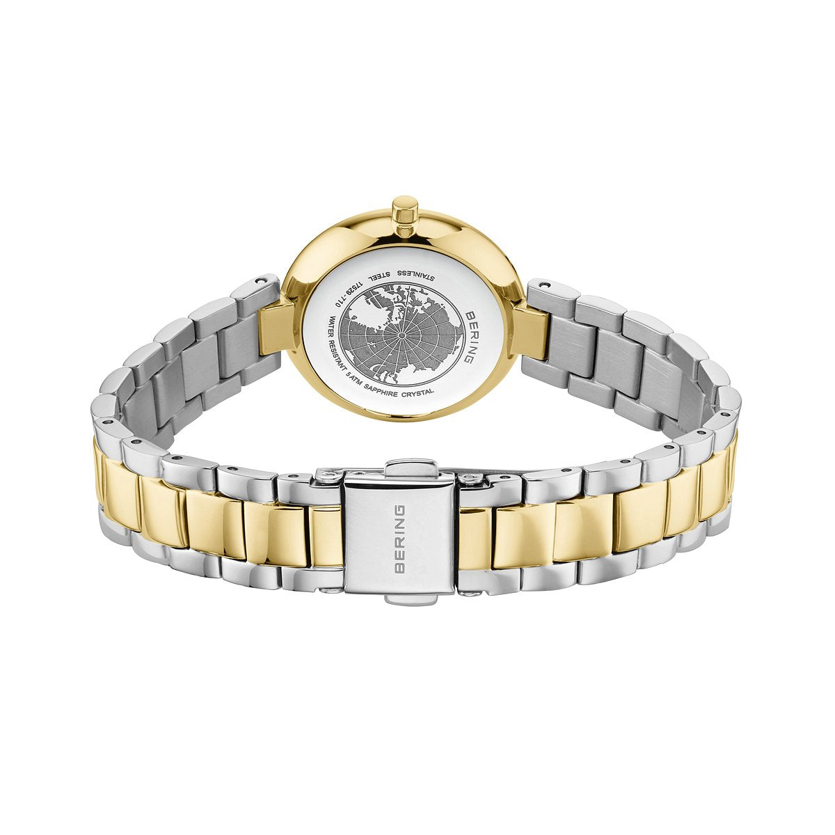Bering Damenuhr 17529-710 Silber Gold Edelstahl Armbanduhr Diamond Bicolor elegant