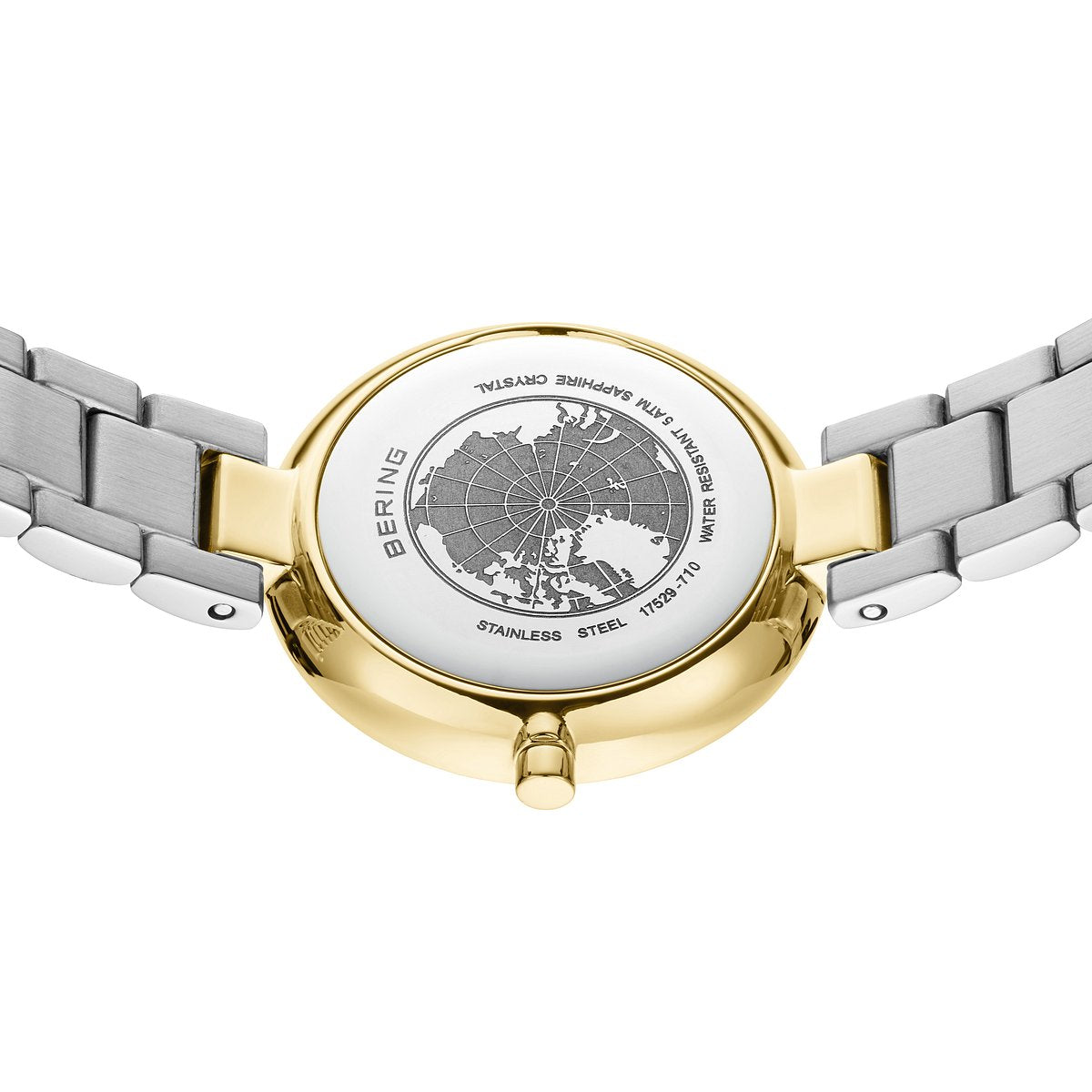 Bering Damenuhr 17529-710 Silber Gold Edelstahl Armbanduhr Diamond Bicolor elegant