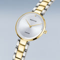Bering Damenuhr 17529-710 Silber Gold Edelstahl Armbanduhr Diamond Bicolor elegant