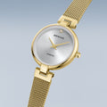 Bering Damenuhr 17724-330 Gold Edelstahl Milanaise Armbanduhr Diamond elegant