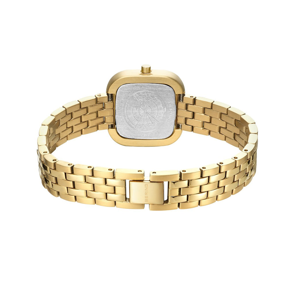 Bering Damenuhr 17926-734 Gold Edelstahl Armbanduhr eckig elegant modern
