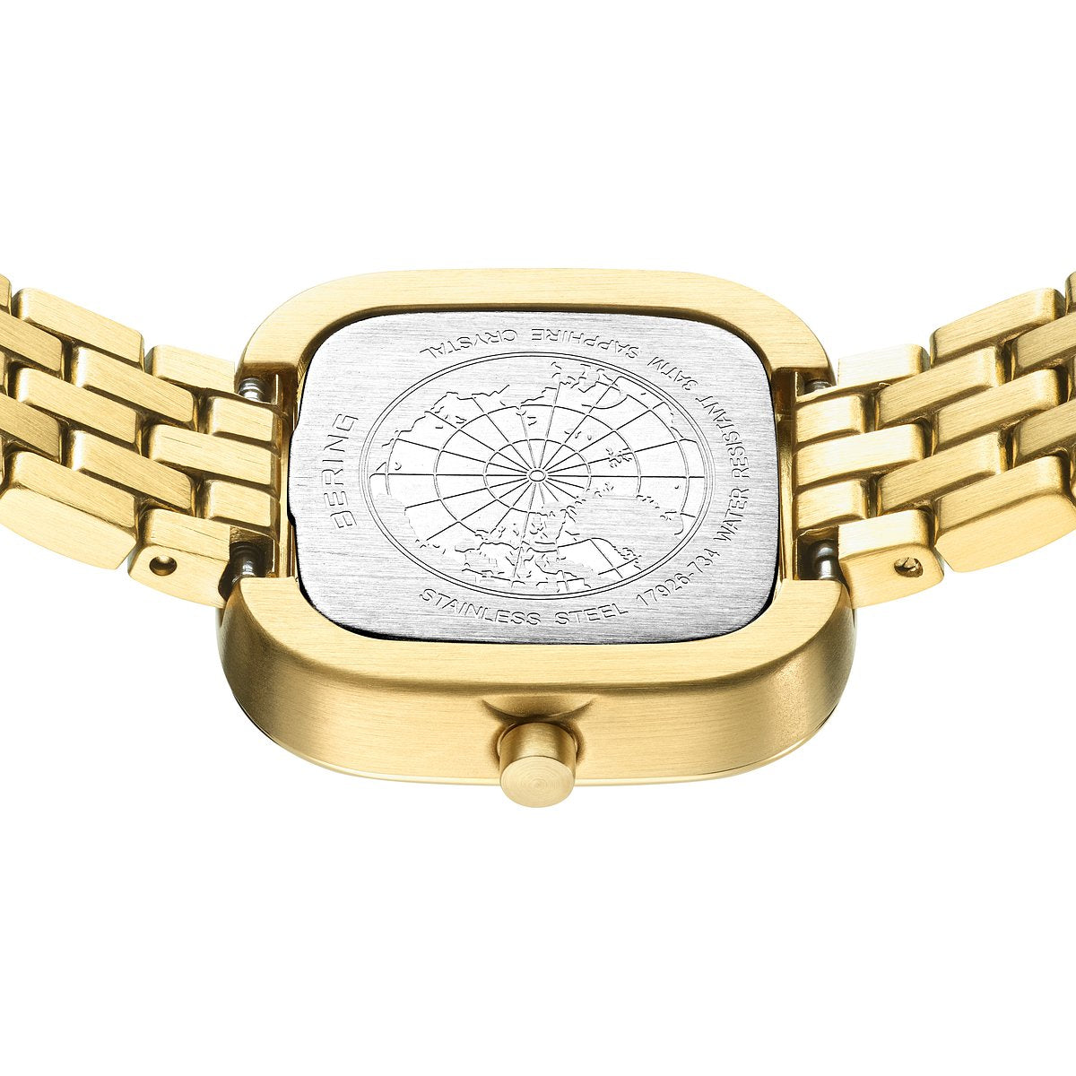 Bering Damenuhr 17926-734 Gold Edelstahl Armbanduhr eckig elegant modern