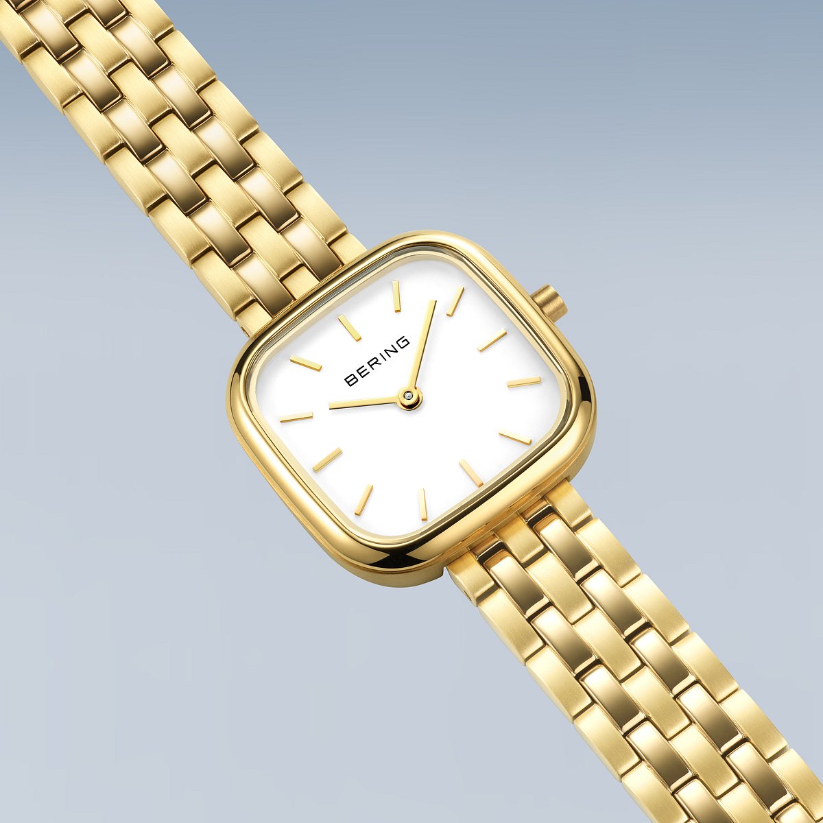 Bering Damenuhr 17926-734 Gold Edelstahl Armbanduhr eckig elegant modern