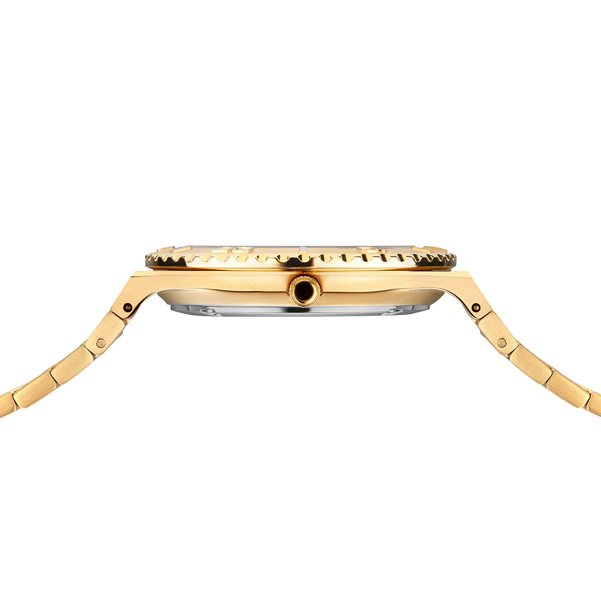 Bering Damenuhr 18936-734 Gold Edelstahl Arctic Sailing Kristallbesatz Datum 10 ATM