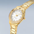 Bering Damenuhr 18936-734 Gold Edelstahl Arctic Sailing Kristallbesatz Datum 10 ATM