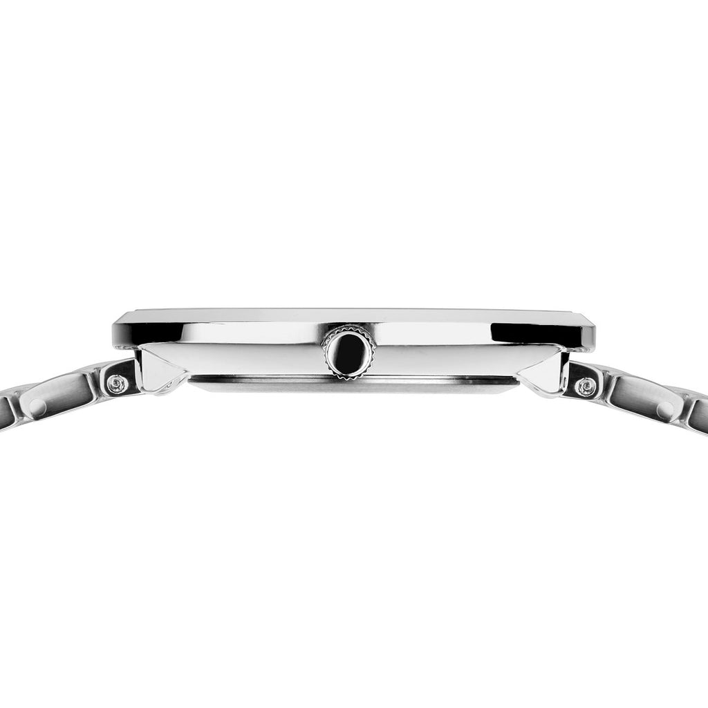 Bering Damenuhr 19334-004 Titan Silber Weiß ultraflach elegant