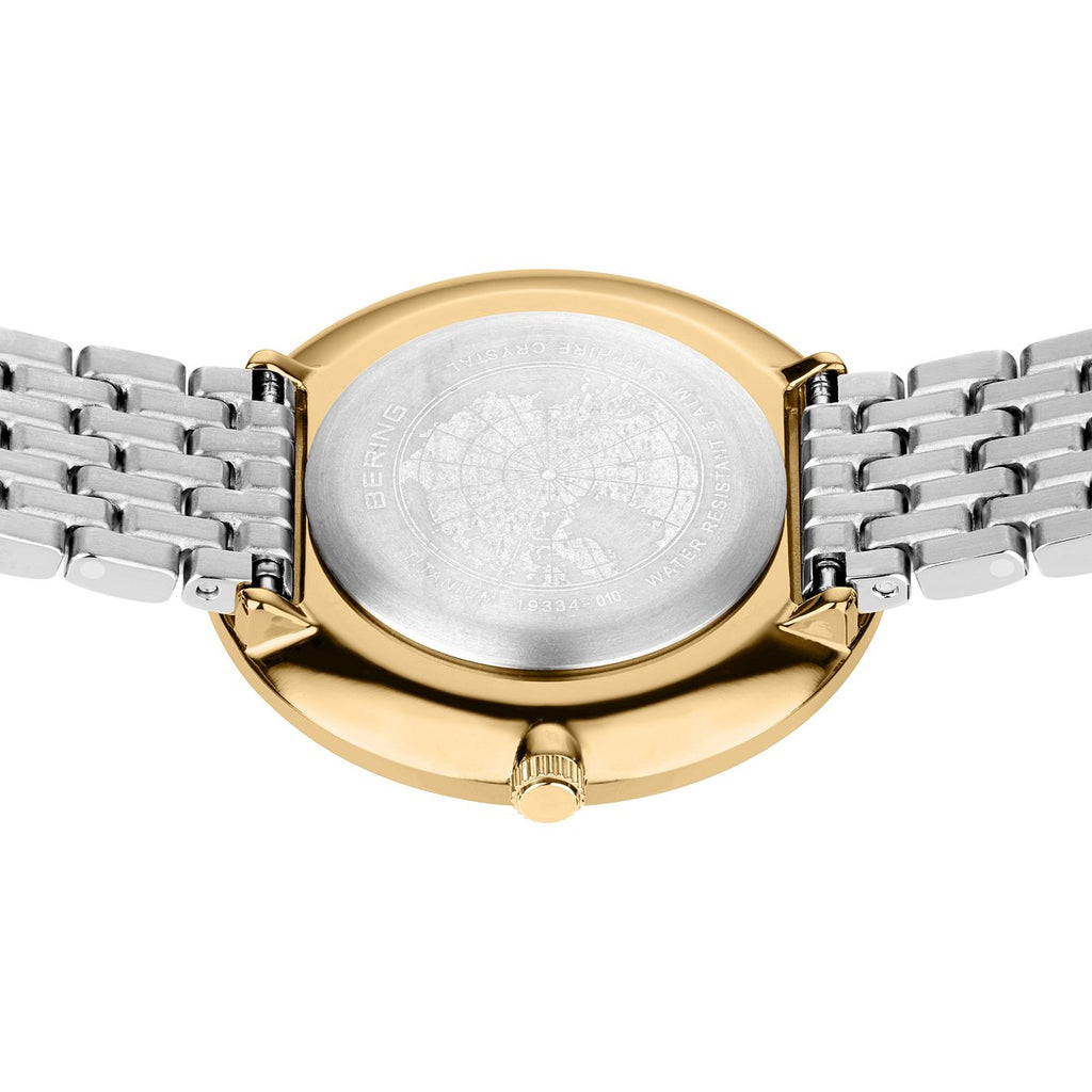 Bering Damenuhr 19334-010 Titan Bicolor Gold Silber elegant