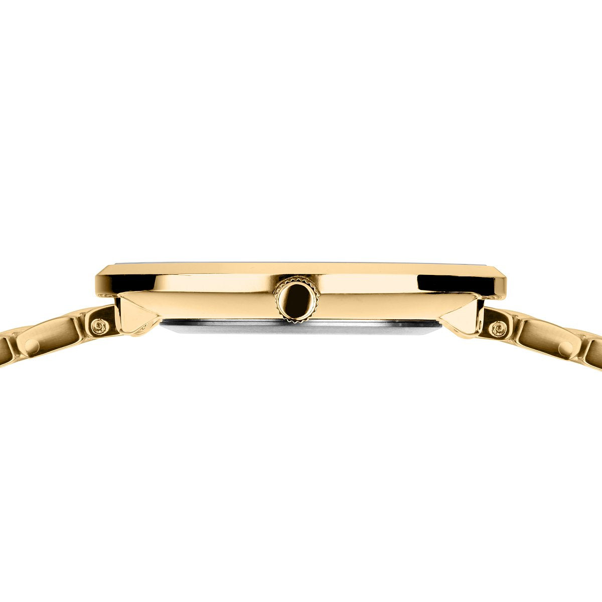 Bering Damenuhr 19334-334 Titan Gold Weiß ultraflach elegant