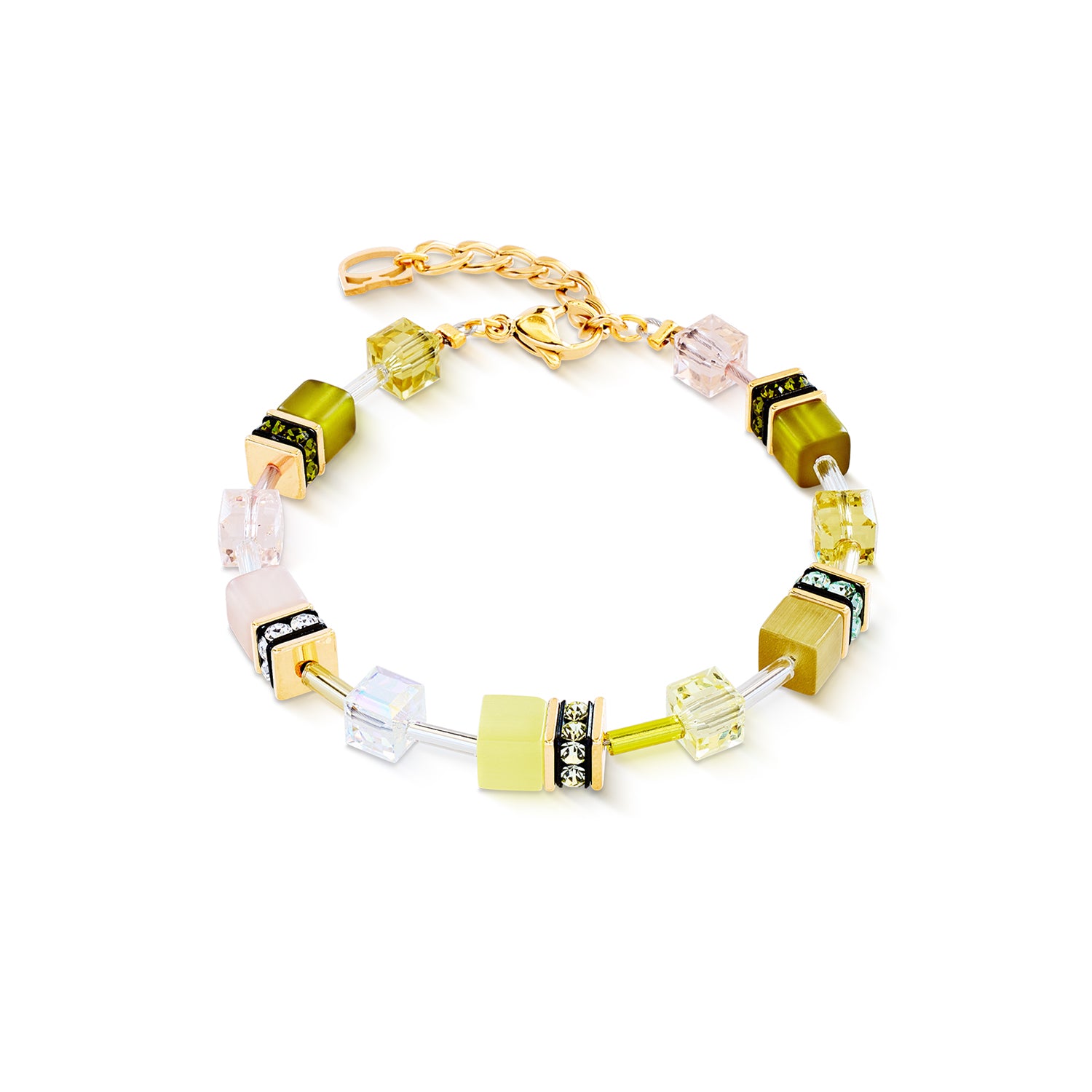 Coeur de Lion Armband 2838/30-0901 Gold Grün Kristall Damenarmband