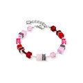 Coeur de Lion Armband 2838/30-1903 Silber Rot Rosa Kristall Damenarmband