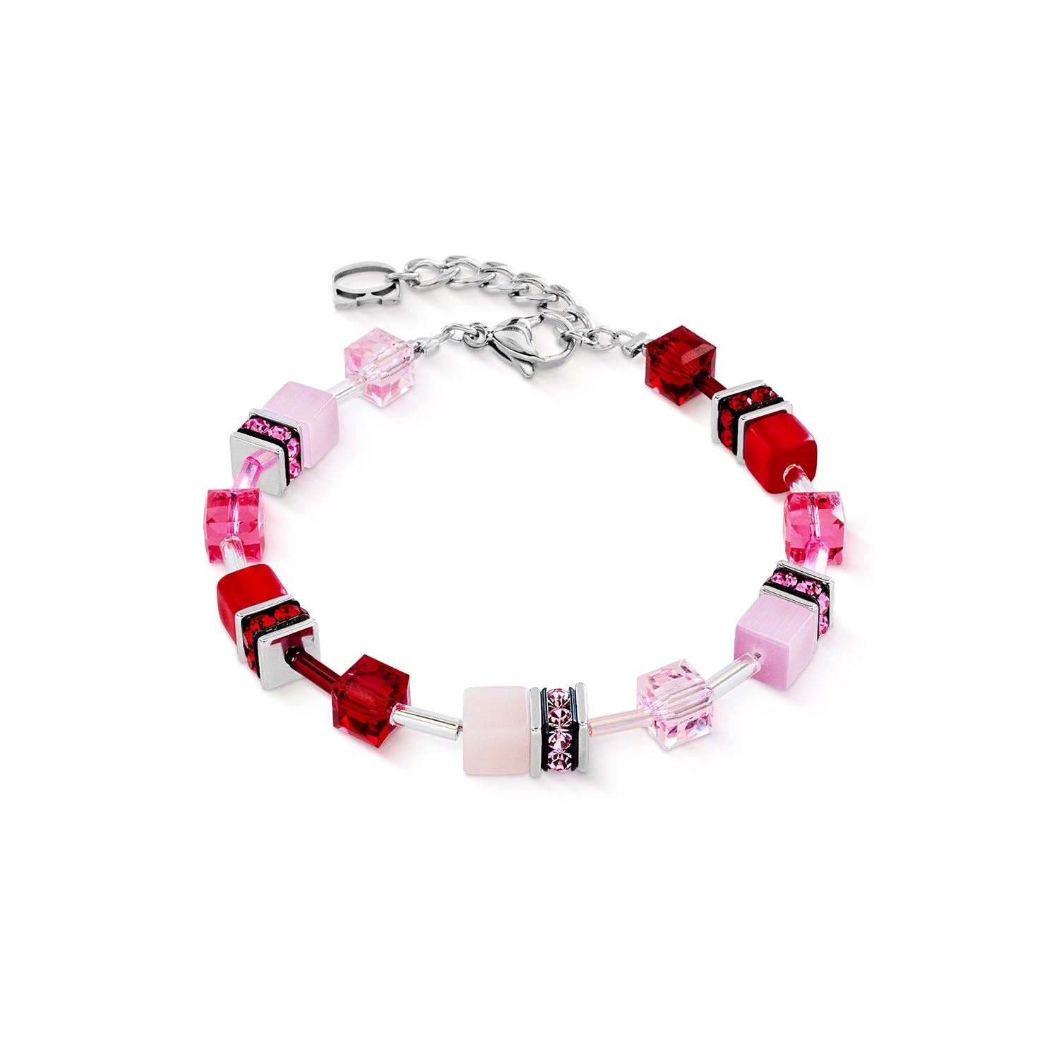 Coeur de Lion Armband 2838/30-1903 Silber Rot Rosa Kristall Damenarmband