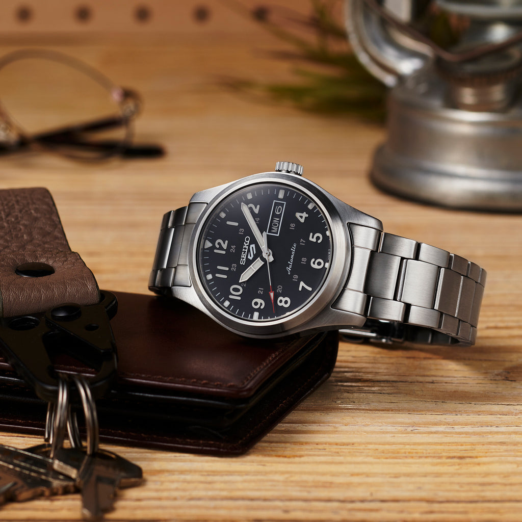 Seiko SRPG27K1 Automatikuhr Herren – Seiko 5 Sports Field mit klassischem Tool-Watch Design