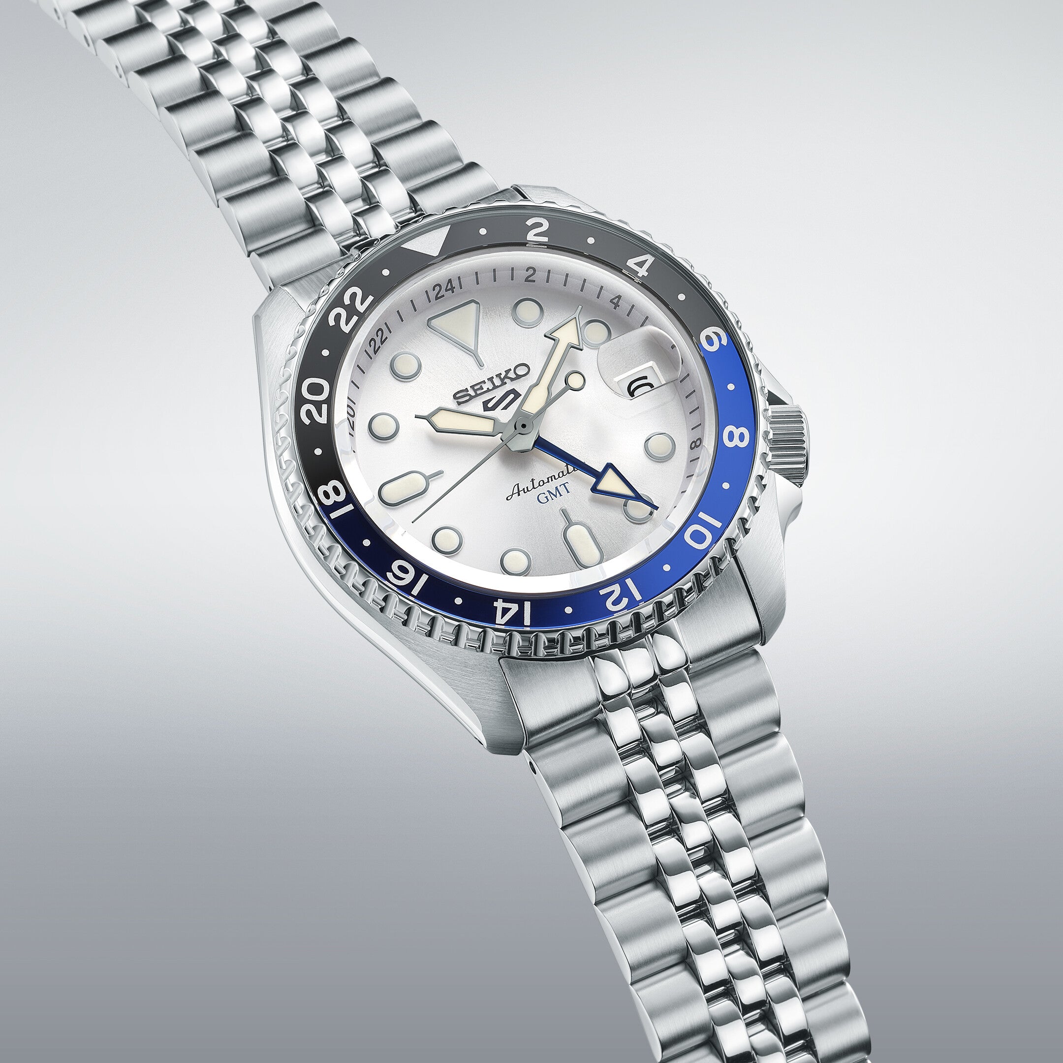 Seiko SSK033K1 Automatikuhr Herren – Seiko 5 Sports GMT mit Dual-Time Funktion