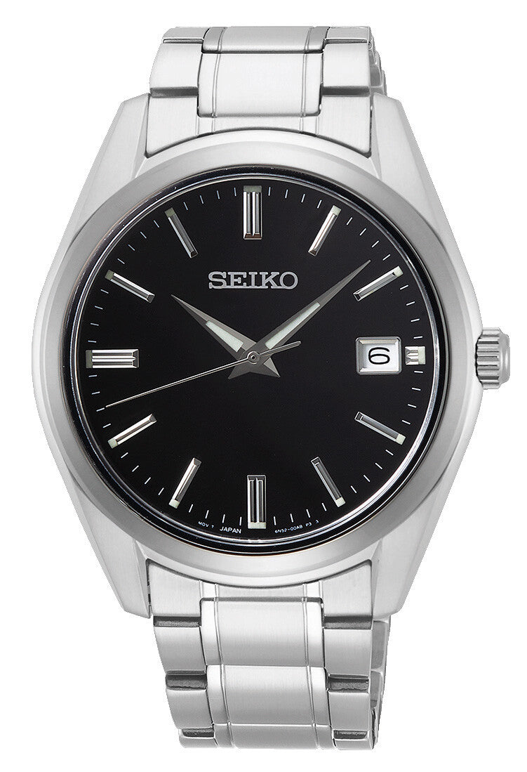Seiko SUR311P1 Herrenuhr – Klassische Eleganz mit schwarzem Zifferblatt