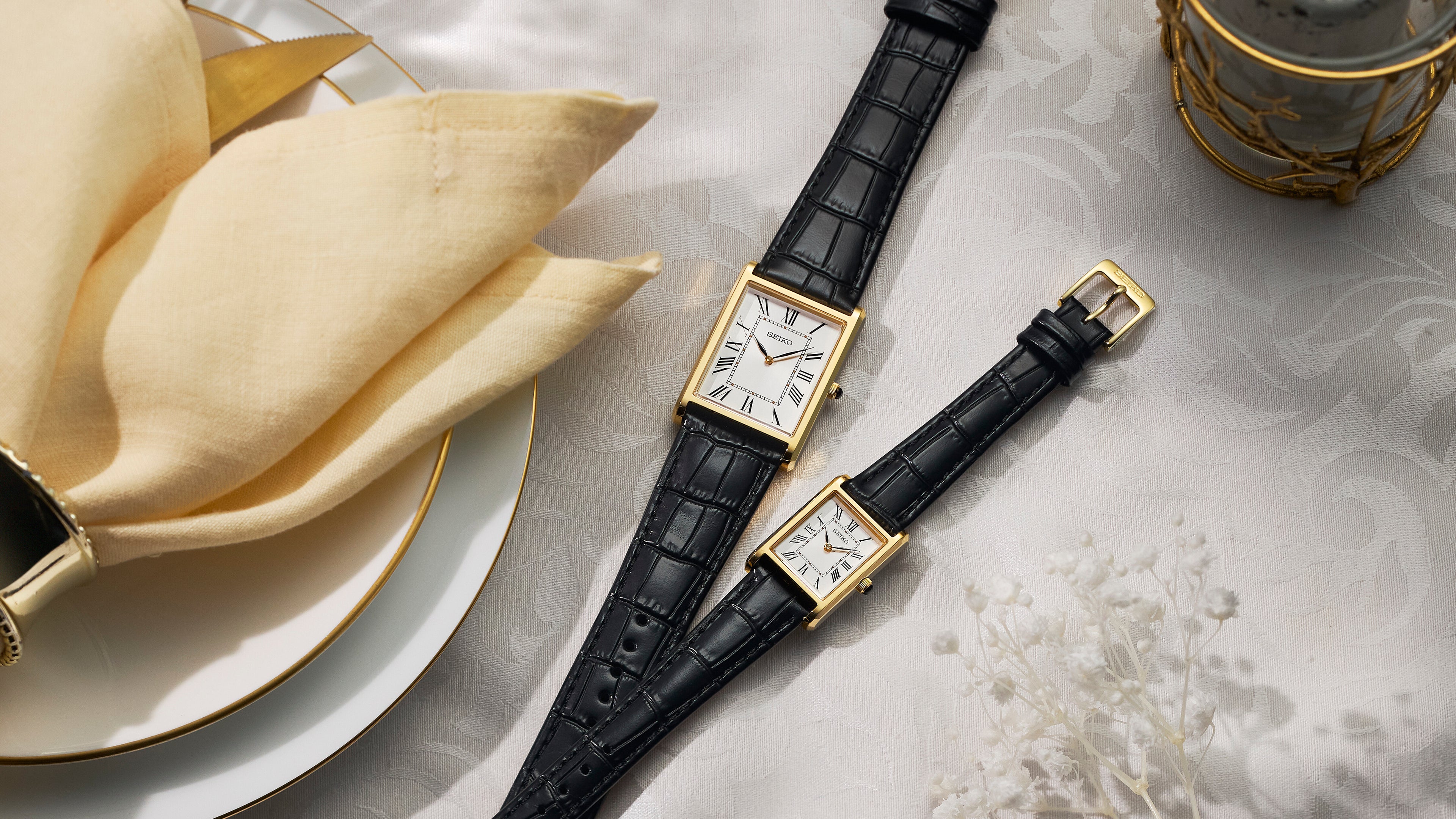 Seiko SWR108P1 Damenuhr – Klassische Eleganz mit goldfarbenem Gehäuse