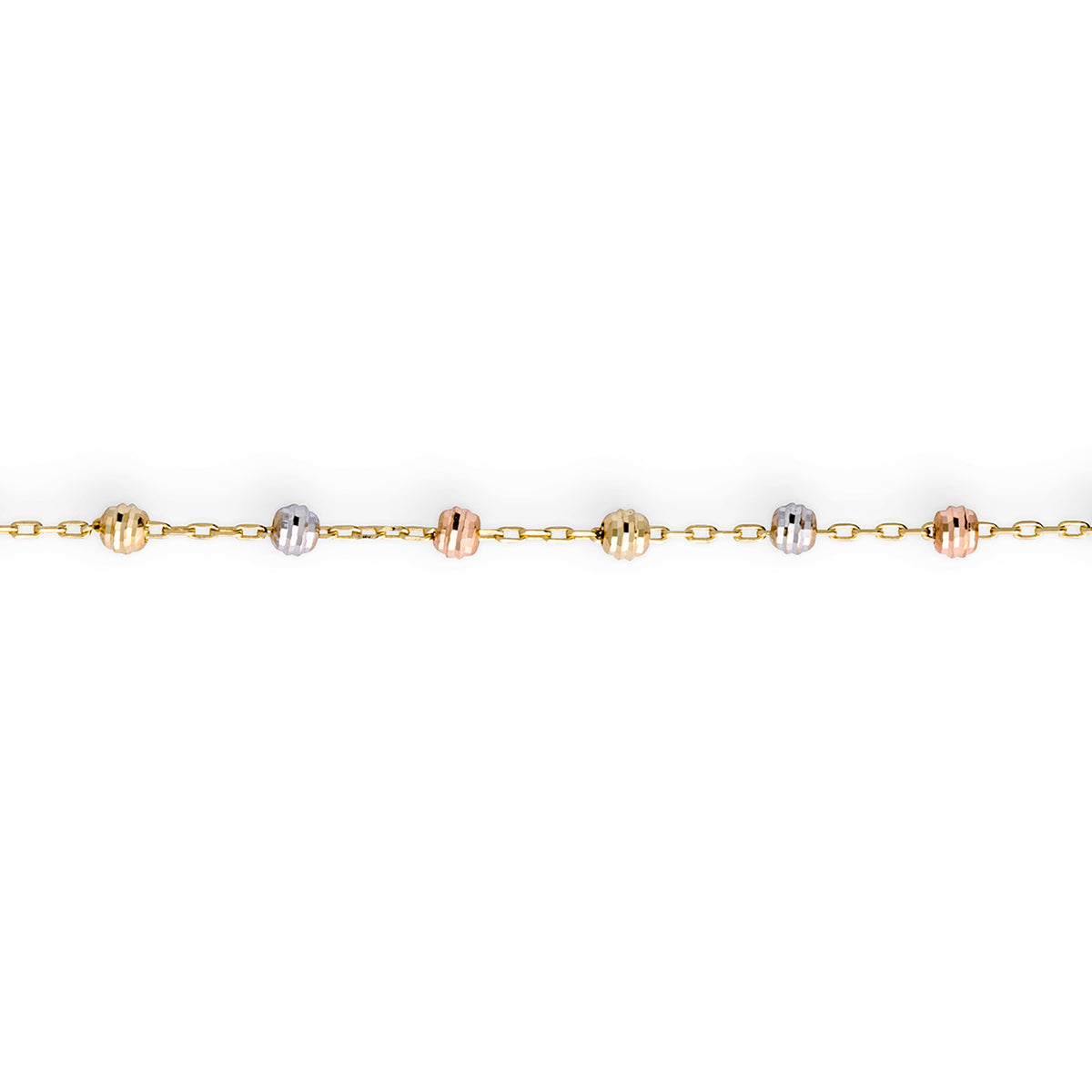 585 Gold Armband K11922 – Elegantes Tricolor Armband aus 14 Karat Gold