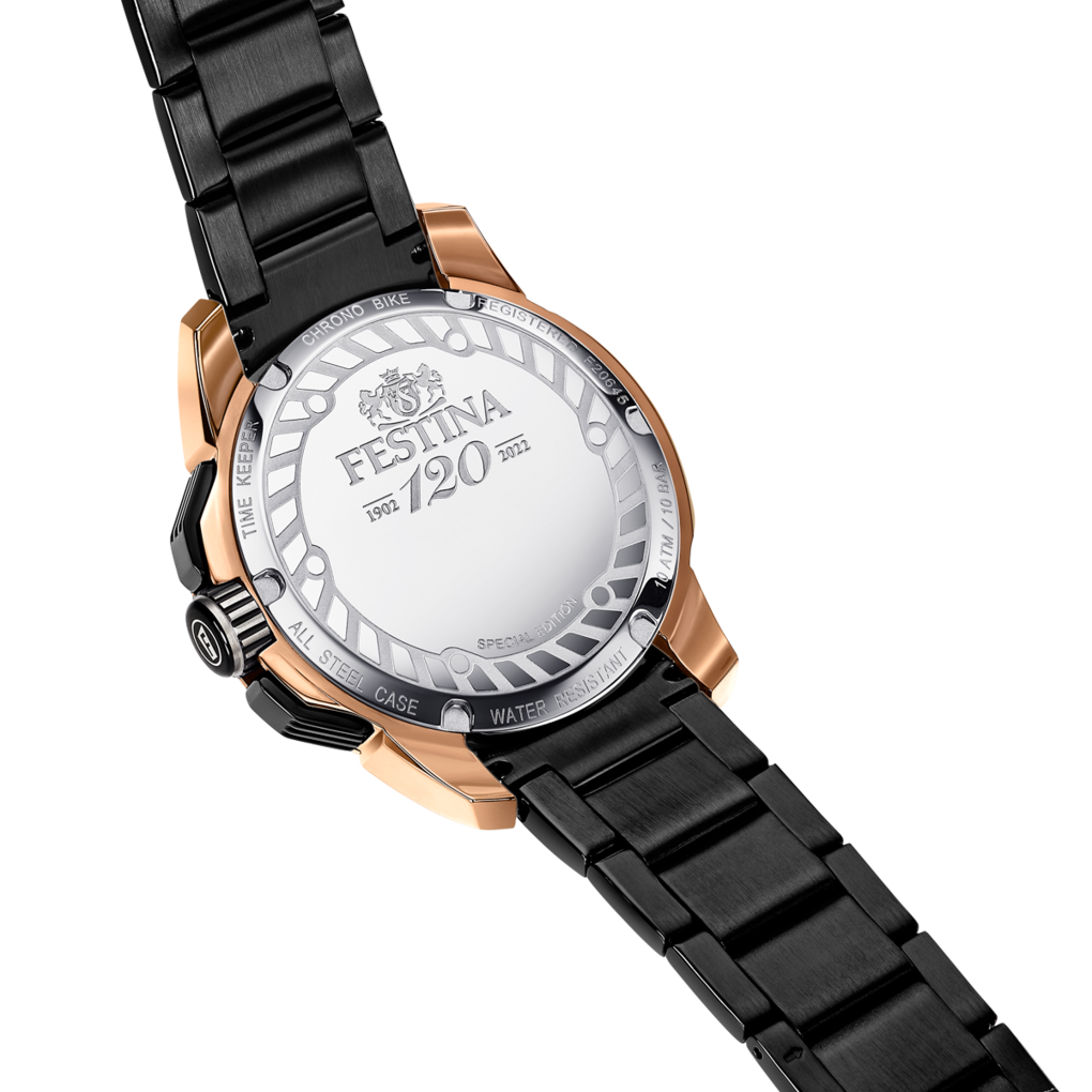 Festina Herrenuhr F20645/1 Chrono Bike Chronograph Schwarz Roségold