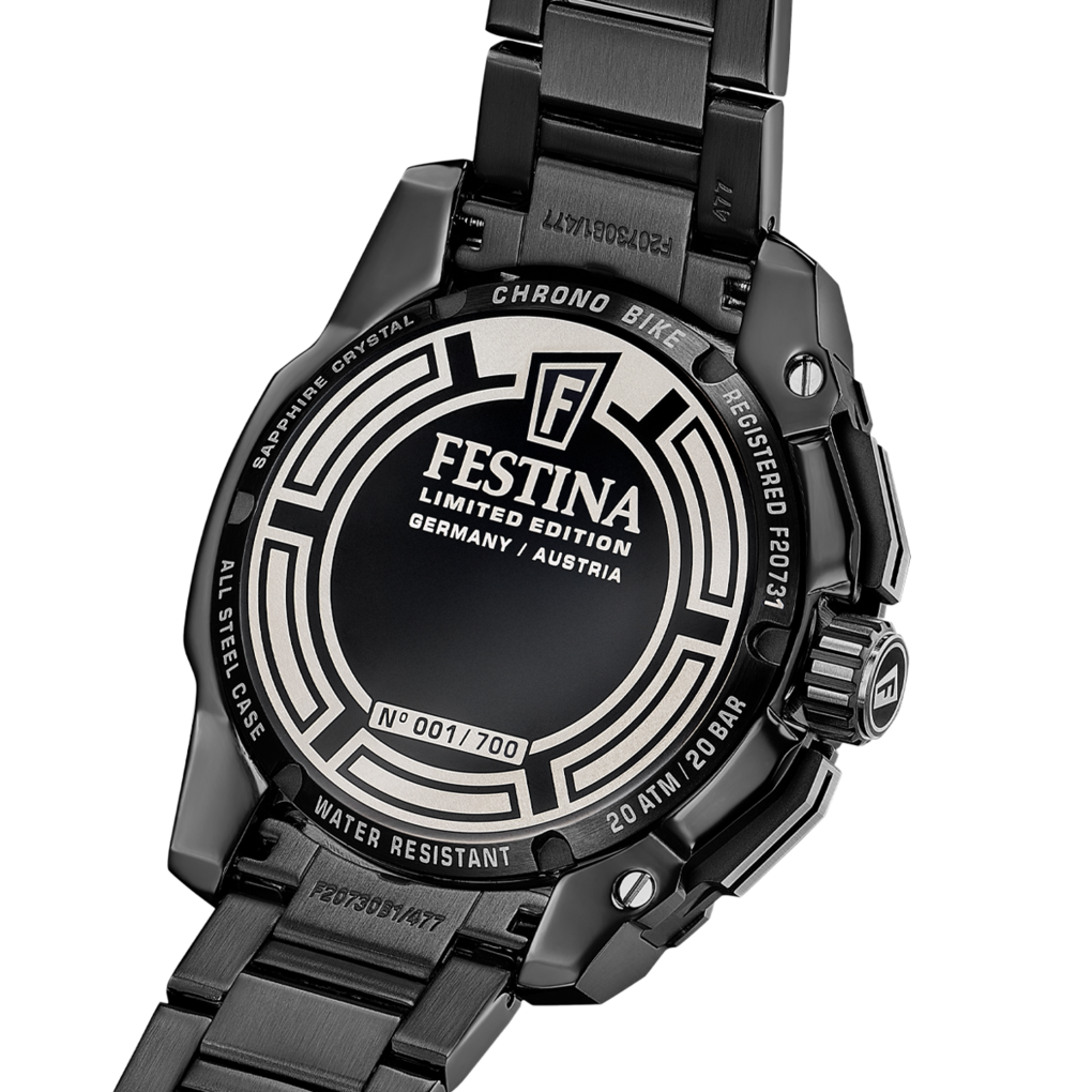 Festina Herrenuhr F20731/3 Chrono Bike Chronograph Edelstahl Schwarz Türkis
