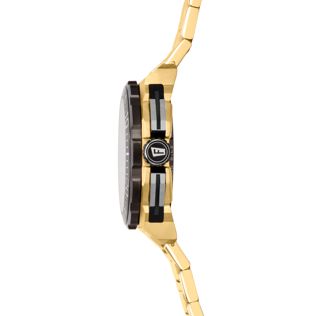 Festina Herrenuhr F20727/2 Chrono Bike Chronograph Edelstahl Gold Grün Schwarz