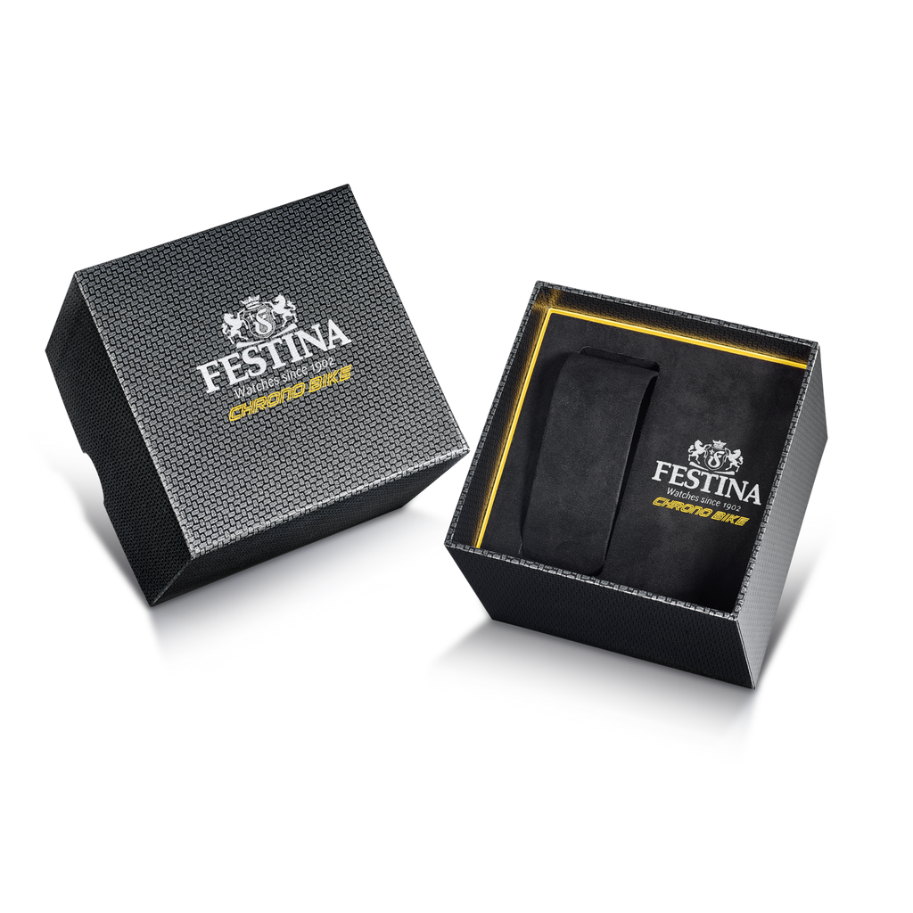 Festina Herrenuhr F20727/2 Chrono Bike Chronograph Edelstahl Gold Grün Schwarz