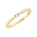 Ring aus 585 Gelbgold mit Brillant – Eleganter Damenring im Kugeldesign