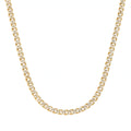 Collier aus 585 Gelb-Weißgold – Bicolor Goldkette mit Panzerkette Design