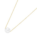 Collier 45 cm aus 375 Gelbgold mit Süßwasserperle – Elegante Goldkette mit Perle