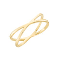Ring X aus 375 Gold – Eleganter Damenring aus Gelbgold mit modernem Design W54