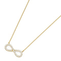 Collier 45 cm aus 375 Gelbgold mit Infinity Symbol und Zirkonia – Elegante Goldkette