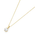Collier 45 cm aus 375 Gelbgold mit weißem Zirkonia – Elegante Goldkette Damen