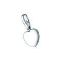 Charm Herz aus 925 Sterling Silber rhodiniert – Eleganter Herz Anhänger für Armband & Kette