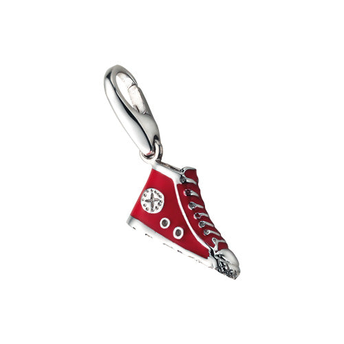 Charm Turnschuh aus 925 Sterling Silber rhodiniert – Sneaker Charm Anhänger für Armband & Kette