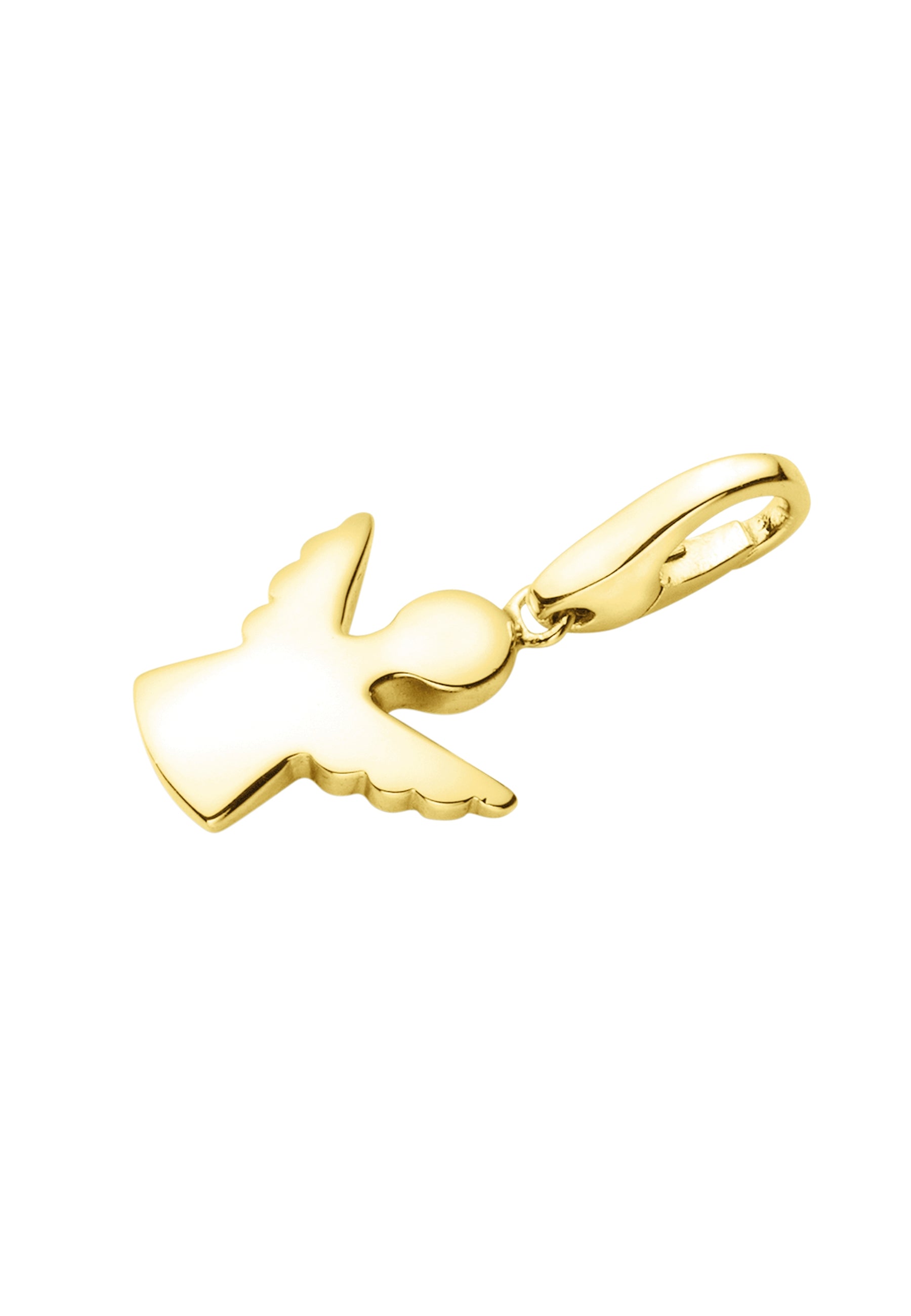 Charm Engel aus 925 Sterling Silber gelb vergoldet – Schutzengel Anhänger für Armband & Kette