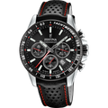 Festina Herrenuhr F20561/4 Chronograph Schwarz Lederarmband Tachymeter