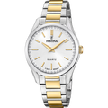 Festina Damenuhr F20619/1 Bicolor Edelstahl Gold Silber Kristallbesatz