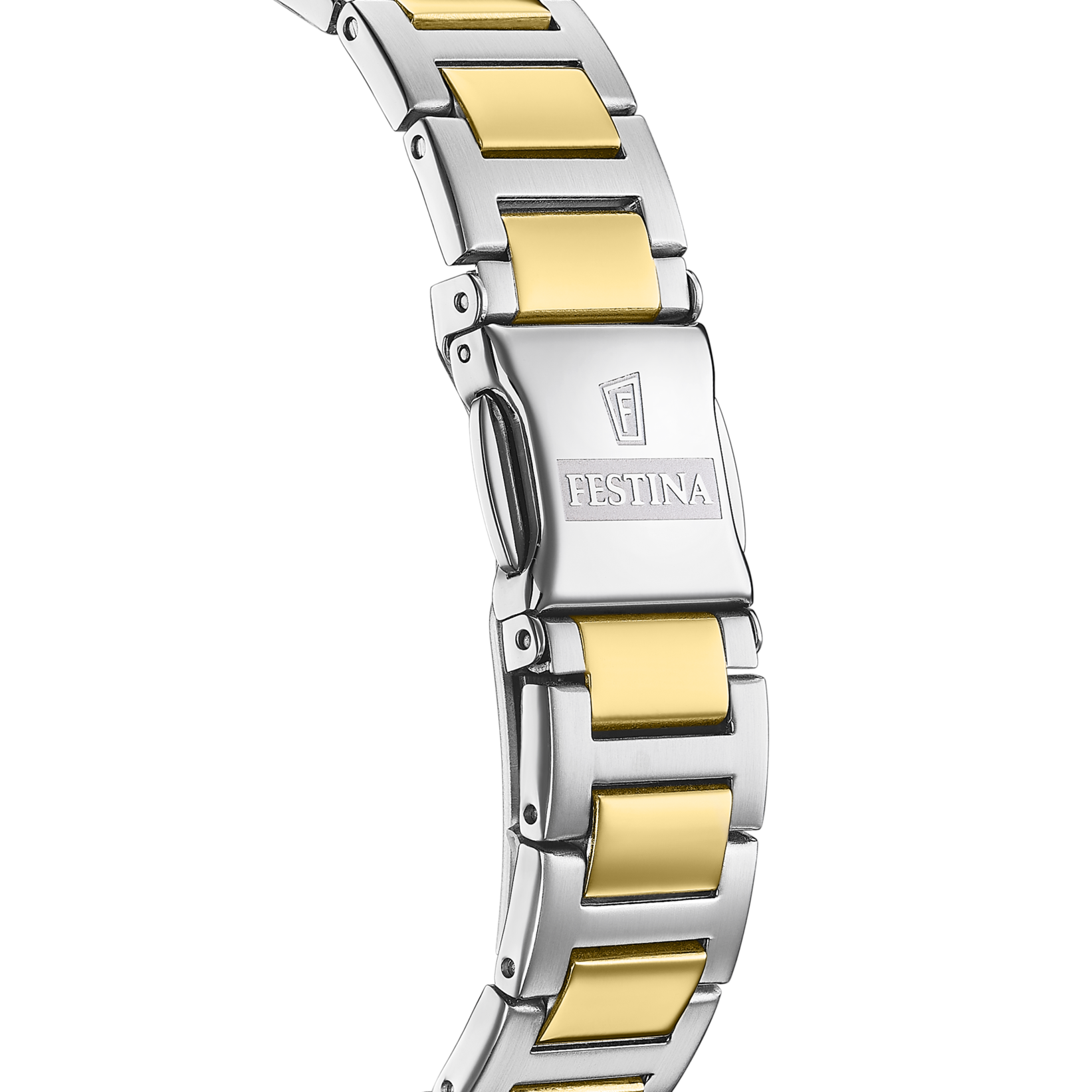 Festina Damenuhr F20619/1 Bicolor Edelstahl Gold Silber Kristallbesatz