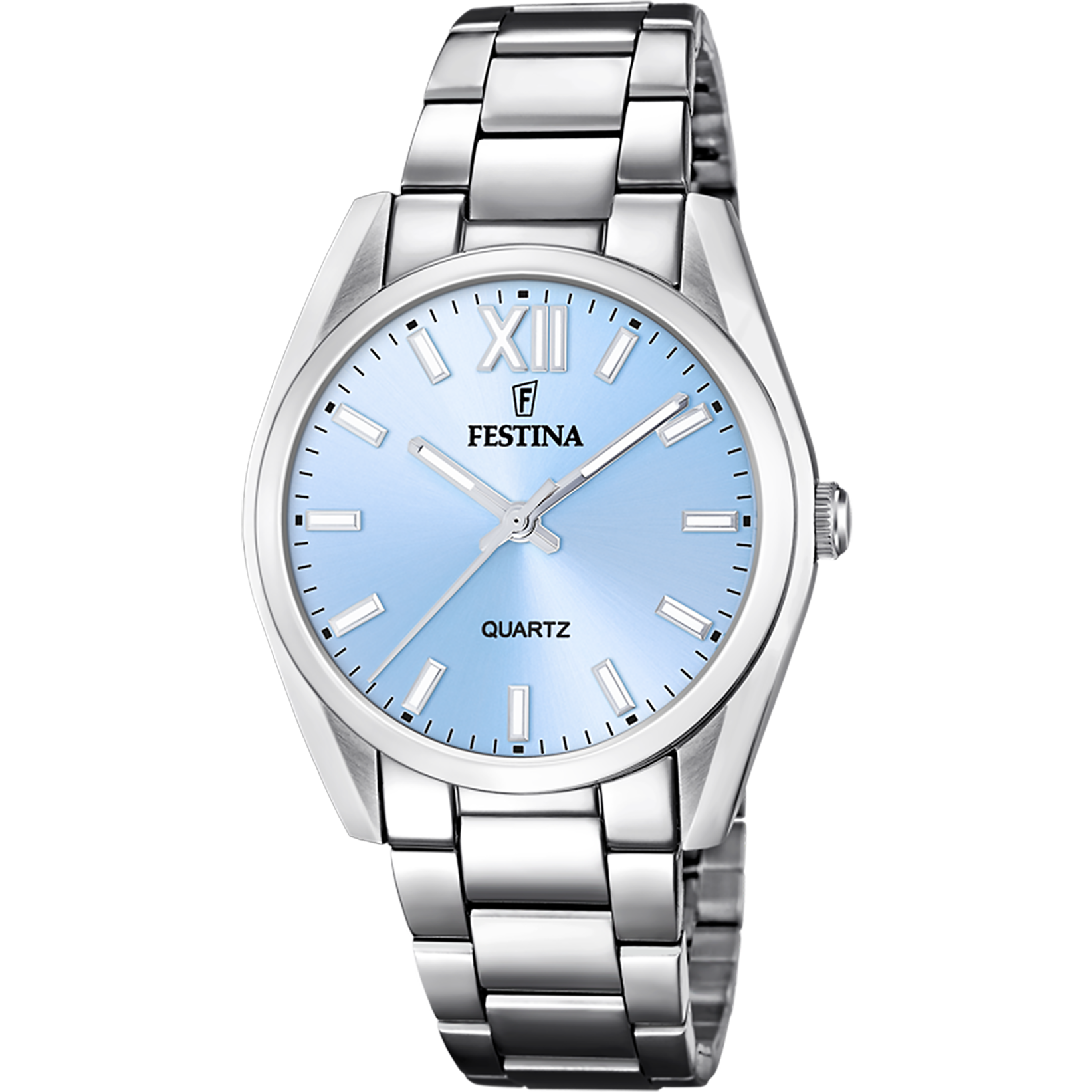 Festina Damenuhr F20622/3 Edelstahl Silber Hellblau Quarz