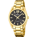 Festina Damenuhr F20640/6 Gold Edelstahl Schwarz Zifferblatt Quarz
