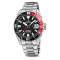 Festina Herrenuhr F20669/6 Diver Edelstahl Schwarz Rot Saphirglas 20 BAR