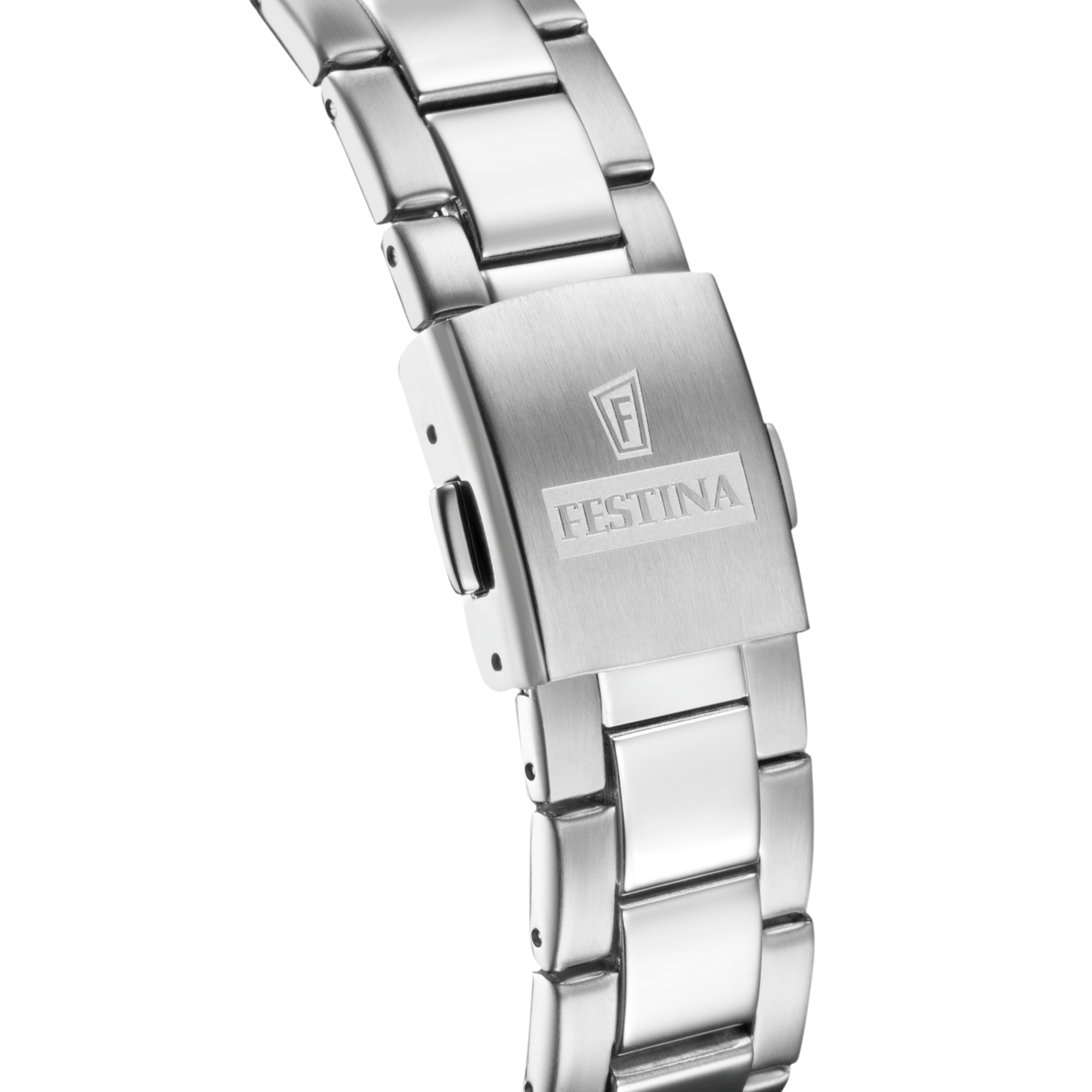 Festina Damenuhr F20693/1 Chronograph Edelstahl Keramik Perlmutt Weiß Blau