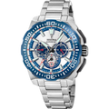 Festina Herrenuhr F20724/1 Chrono Bike Chronograph Edelstahl Silber Blau
