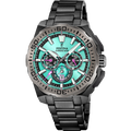 Festina Herrenuhr F20731/3 Chrono Bike Chronograph Edelstahl Schwarz Türkis